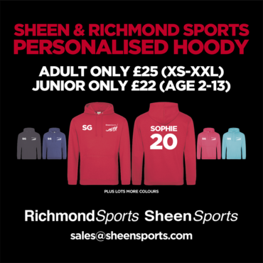 Sheen and Richmond Sports Personalised Junior Hoody